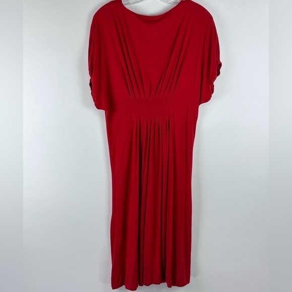 Women's Short Sleeve V-Neck Modal Dress - Picture 7 of 8